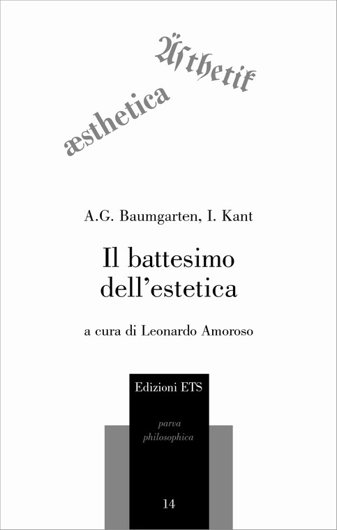 Copertina &middot; Il battesimo dell'estetica