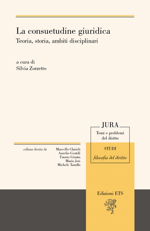 Copertina &middot; La consuetudine giuridica