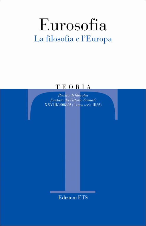Copertina &middot; Teoria 2008-2. Eurosofia