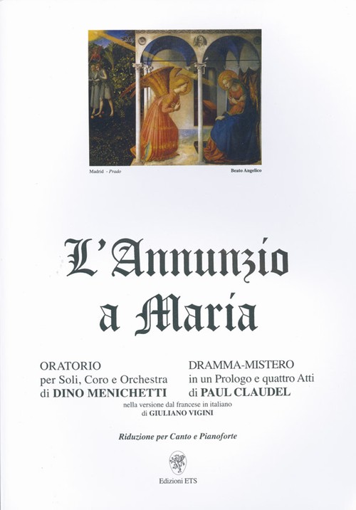 Copertina &middot; L'annunzio a Maria. Oratori per Soli, Coro e Orchestra