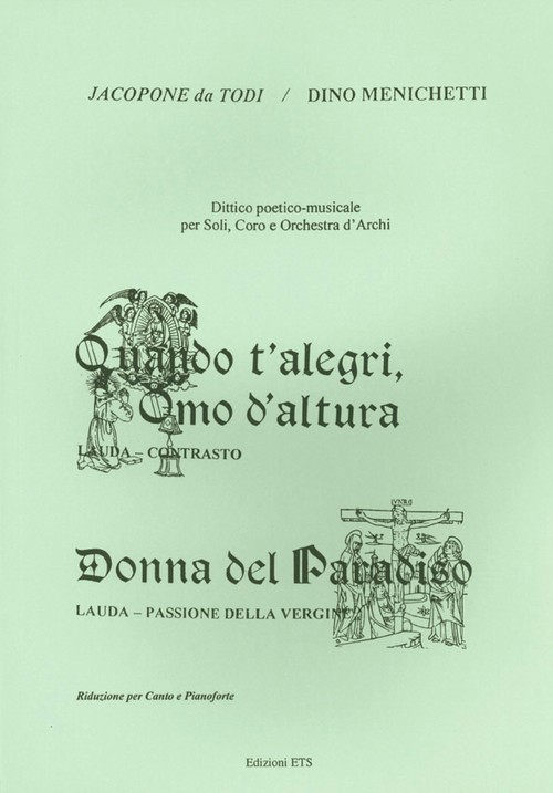 Copertina &middot; Quando t'alegri, omo d'altura - Donna del Paradiso