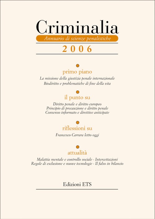 Copertina &middot; Criminalia 2006