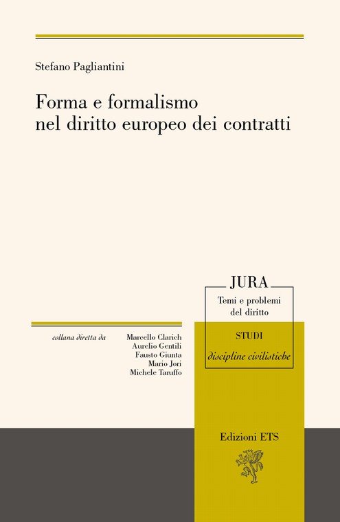 Copertina &middot; Forma e formalismo nel diritto europeo dei contratti