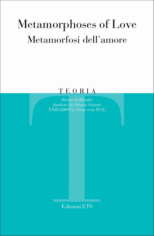 Copertina &middot; Teoria 2009-2.  Metamorphoses of Love - Metamorfosi dell'amore