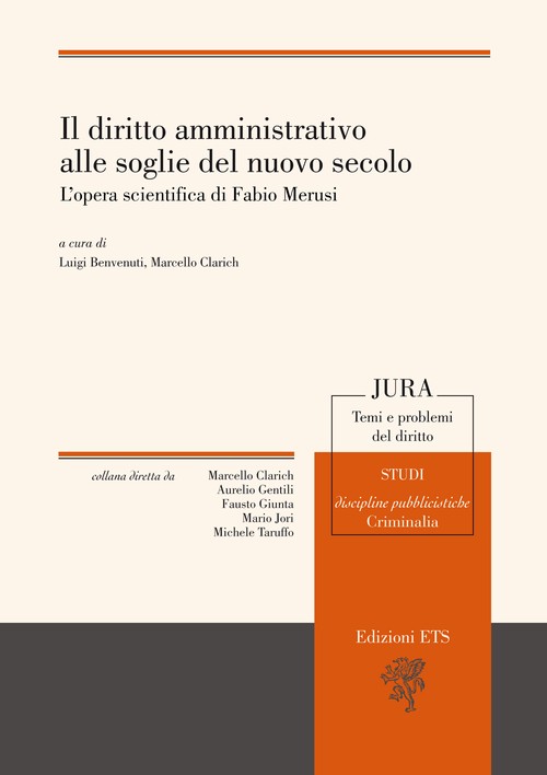 Copertina &middot; Il diritto amministrativo alle soglie del nuovo secolo