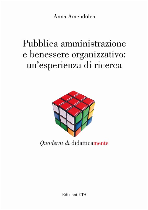 Copertina &middot; Pubblica amministrazione e benessere organizzativo: un'esperienza di ricerca