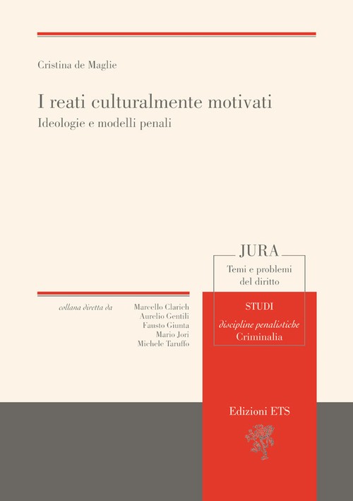 Copertina &middot; I reati culturalmente motivati