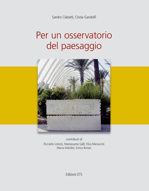 Copertina &middot; Per un osservatorio del paesaggio