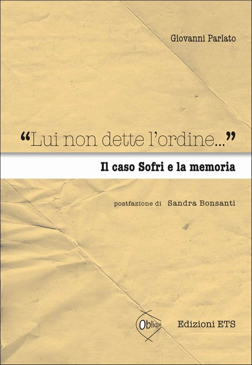Copertina &middot; ''Lui non dette l'ordine...''