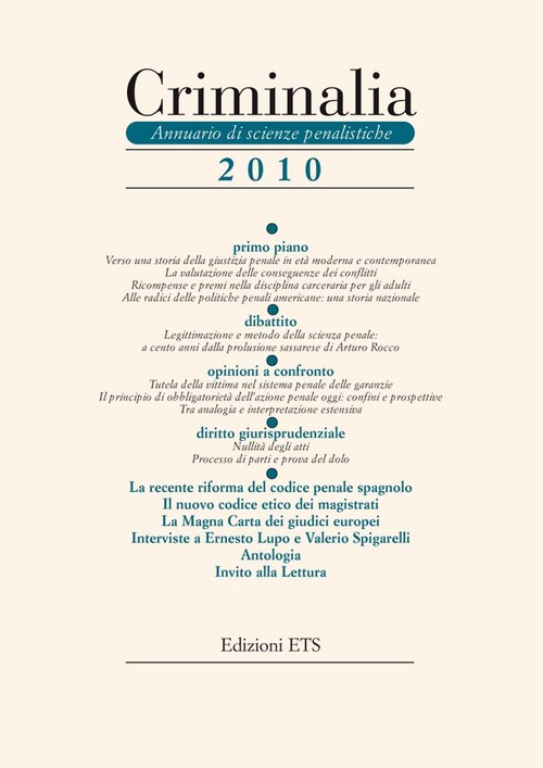 Copertina &middot; Criminalia 2010