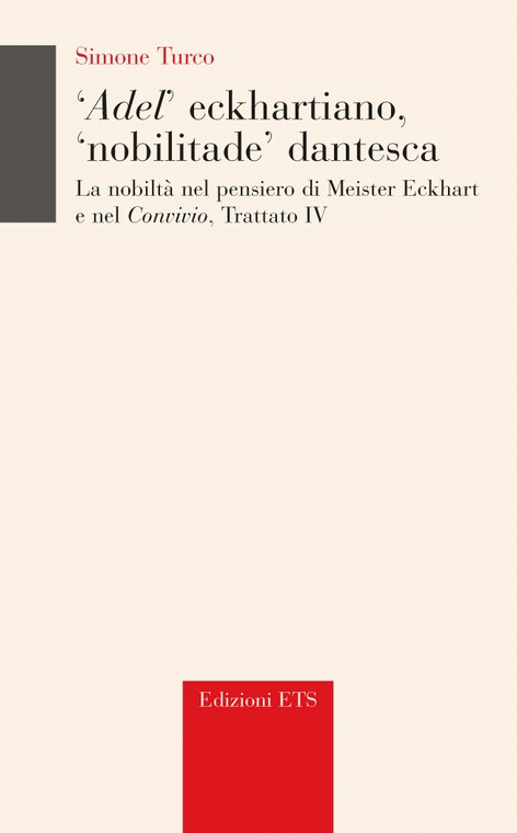 Copertina &middot; '<i>Adel</i>' eckhartiano, 'nobilitade' dantesca.