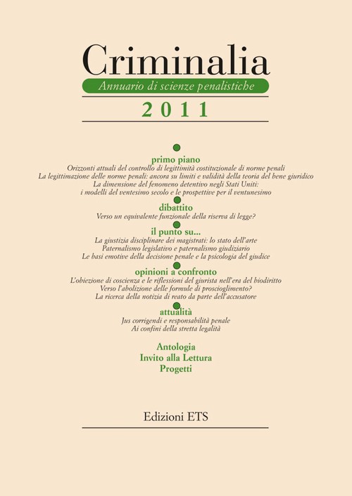 Copertina &middot; Criminalia 2011
