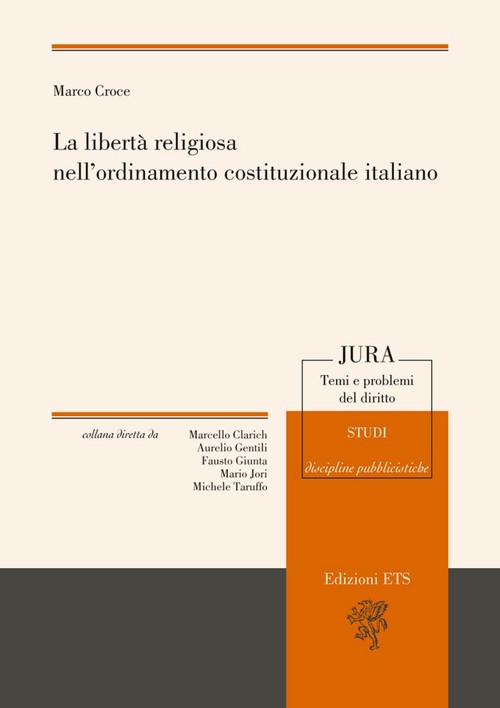 Copertina &middot; La libertà religiosa nell'ordinamento costituzionale italiano