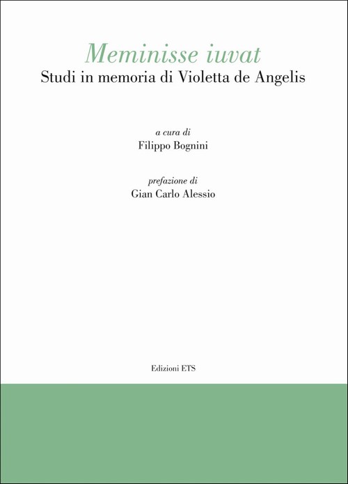 Copertina &middot; <i>Meminisse iuvat</i>