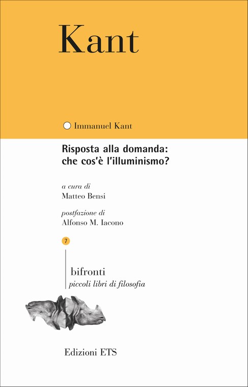 Copertina &middot; Risposta alla domanda: che cos'è l'illuminismo?