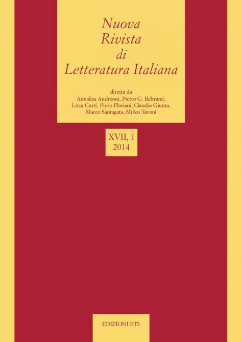 Copertina &middot; Nuova Rivista di Letteratura Italiana