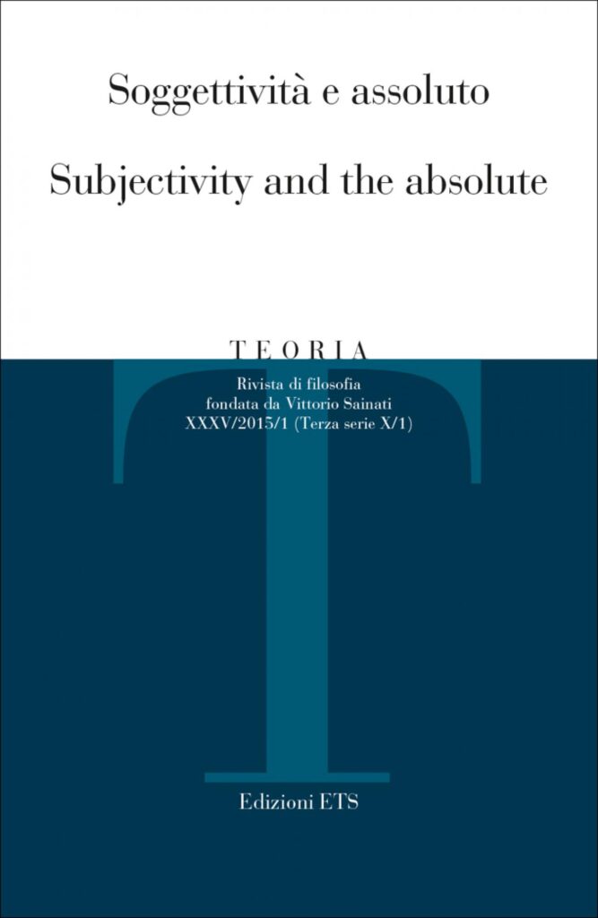 Copertina &middot; Teoria 2015-1
