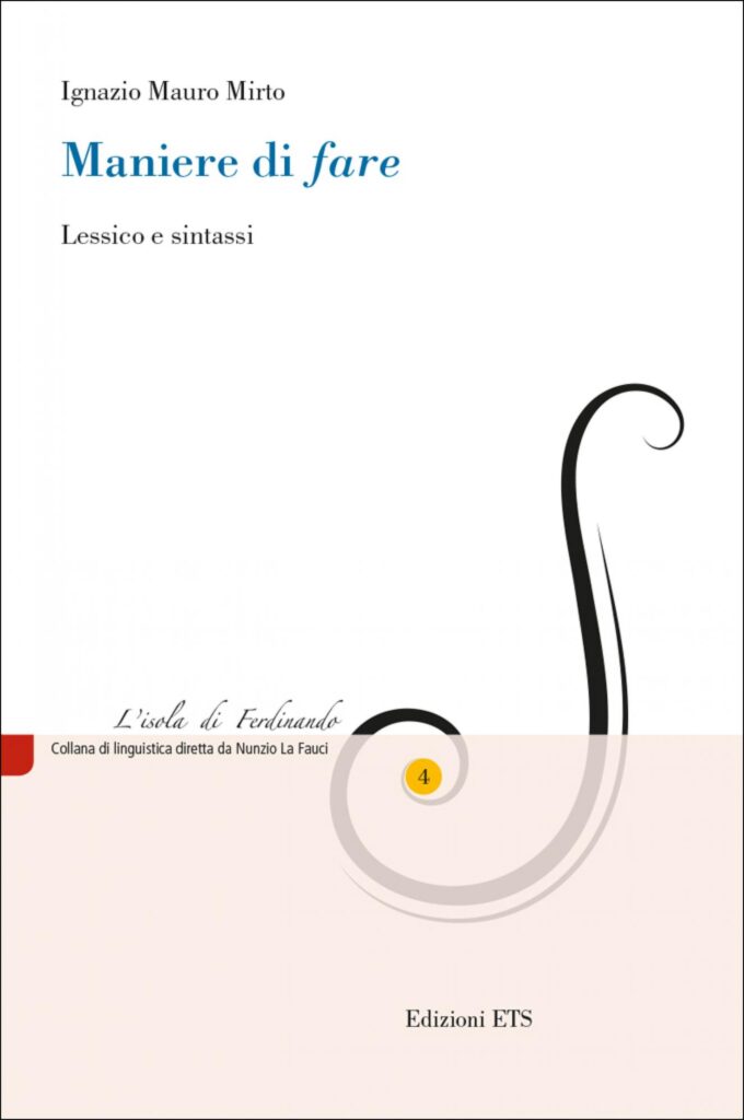 Copertina &middot; Maniere di fare