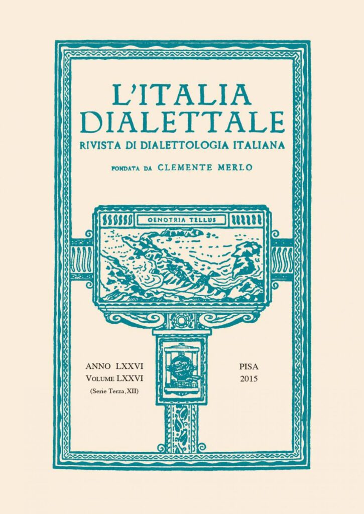 Copertina &middot; L'Italia dialettale