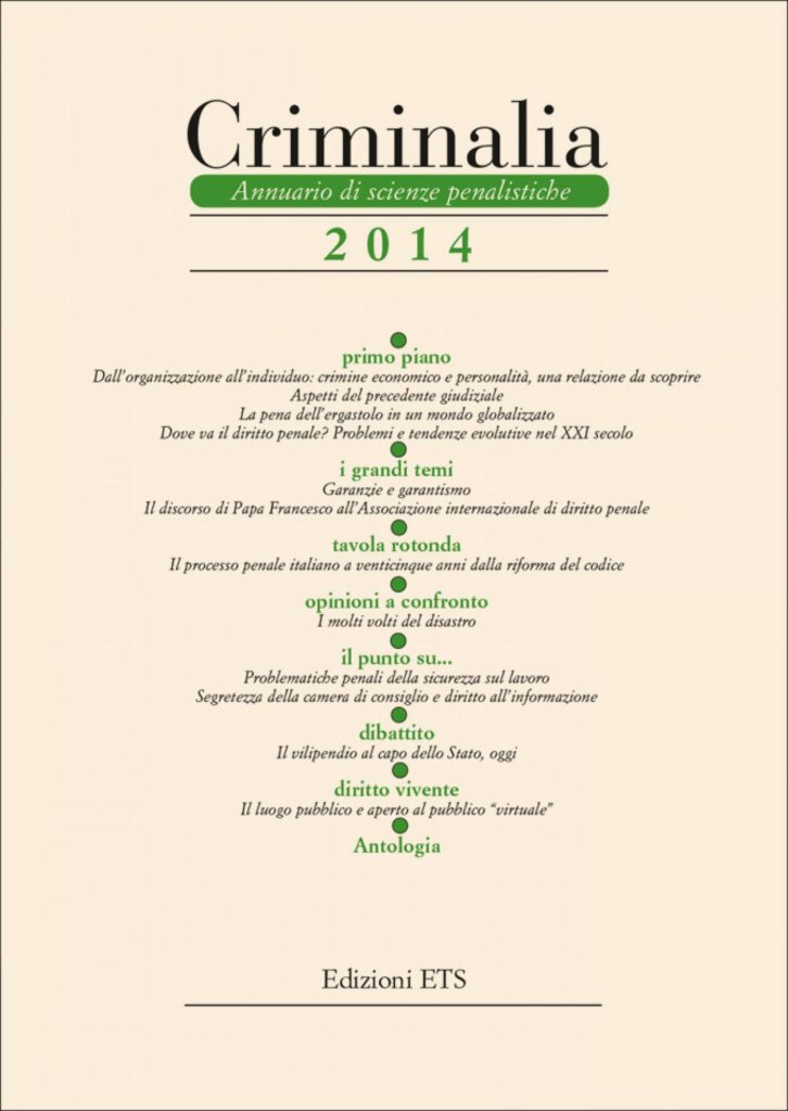 Copertina &middot; Criminalia 2014