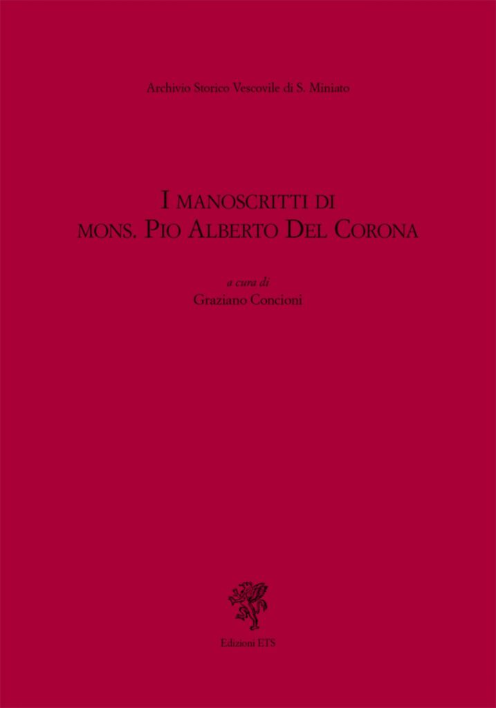 Copertina &middot; I manoscritti di mons. Pio Alberto Del Corona
