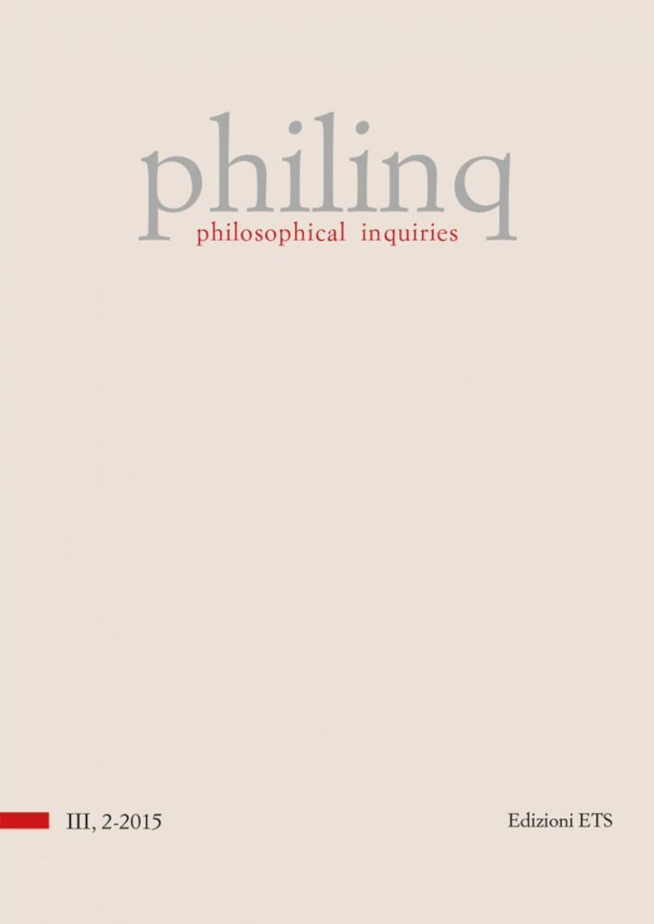 Copertina &middot; philosophical inquiries