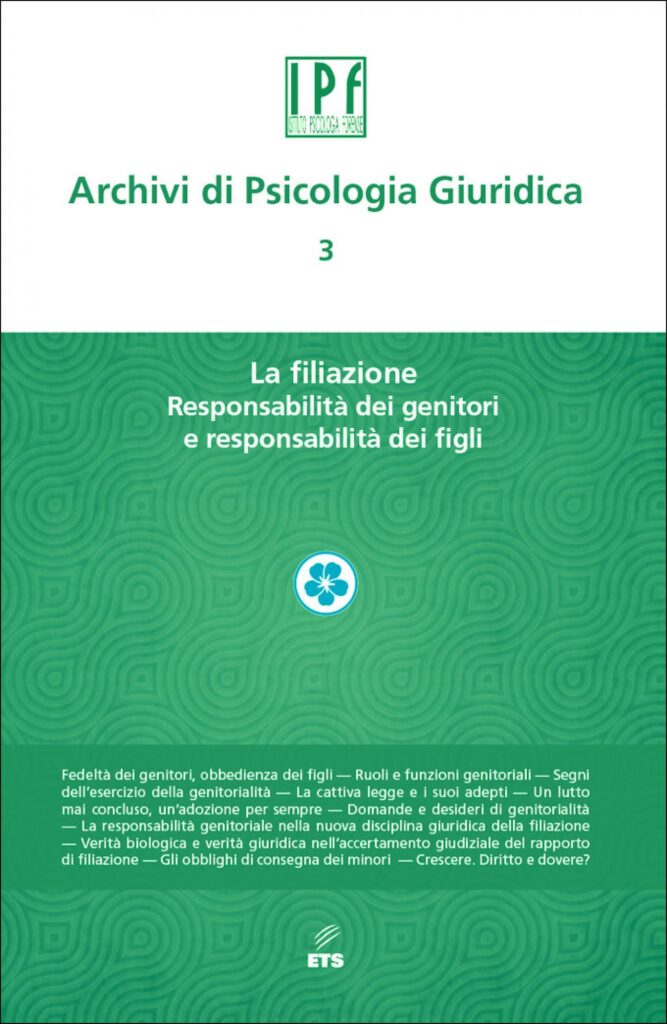 Copertina &middot; Archivi di Psicologia Giuridica – 3