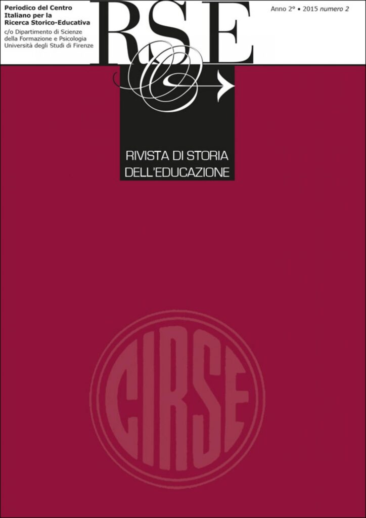 Copertina &middot; Rivista di storia dell&rsquo;educazione
