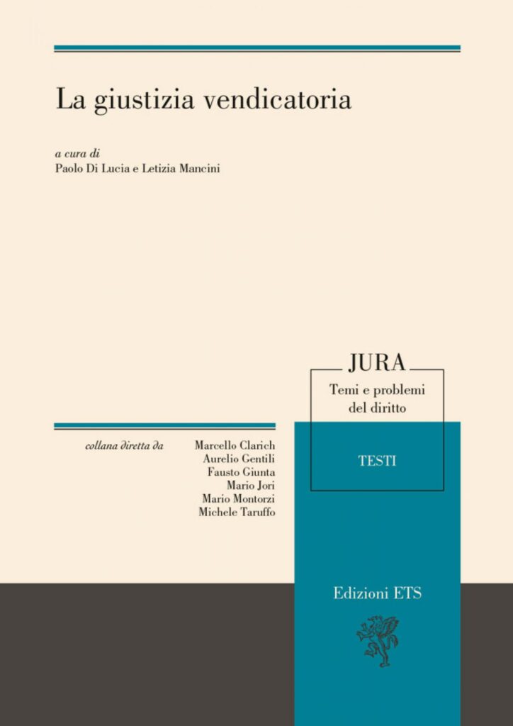 Copertina &middot; La giustizia vendicatoria