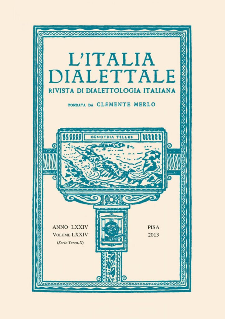 Copertina &middot; L'Italia dialettale