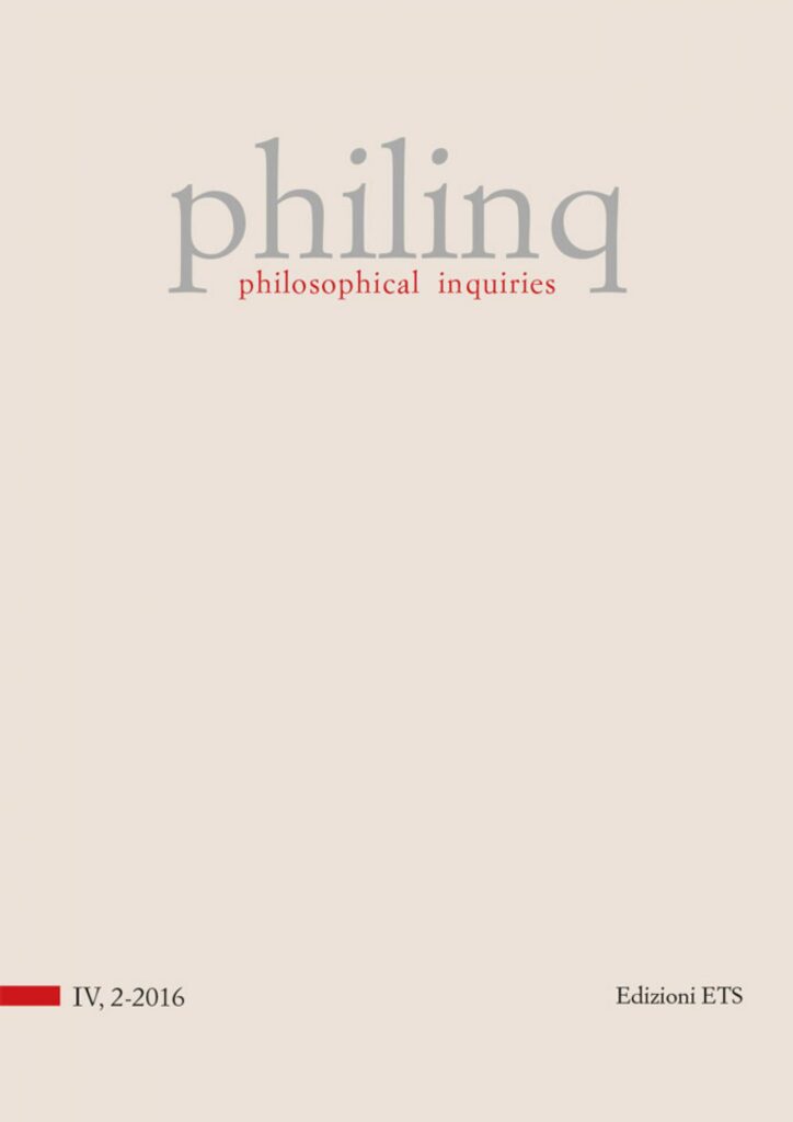 Copertina &middot; philosophical inquiries