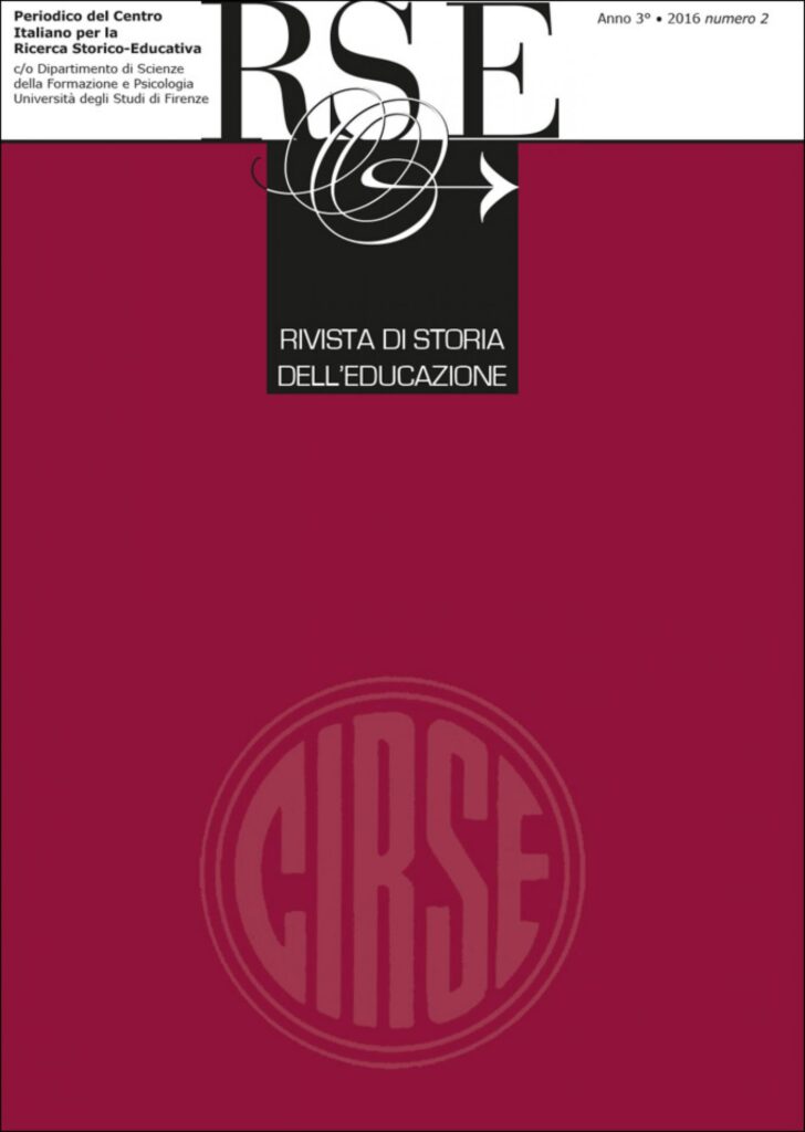 Copertina &middot; Rivista di storia dell’educazione