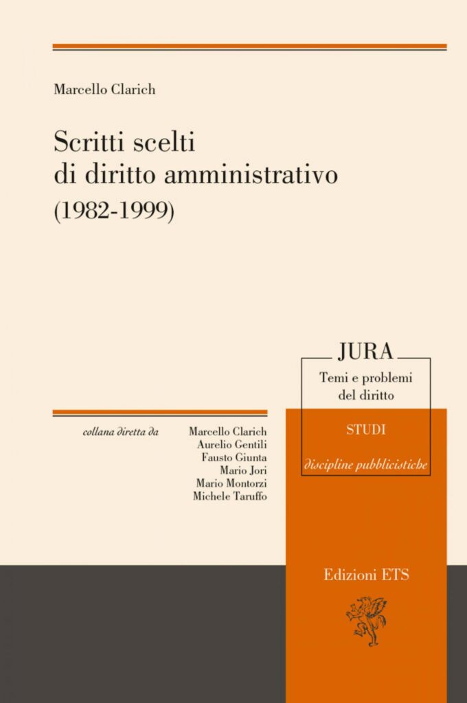 Copertina &middot; Scritti scelti di diritto amministrativo