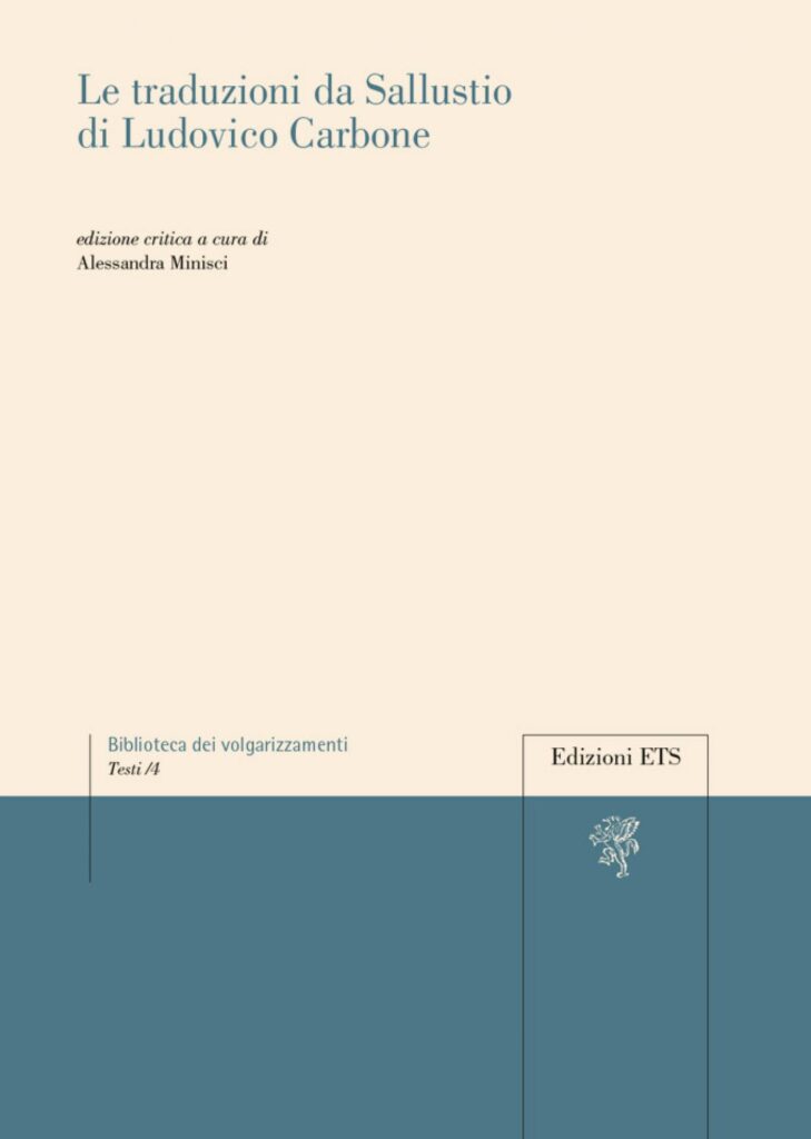 Copertina &middot; Le traduzioni da Sallustio di Ludovico Carbone