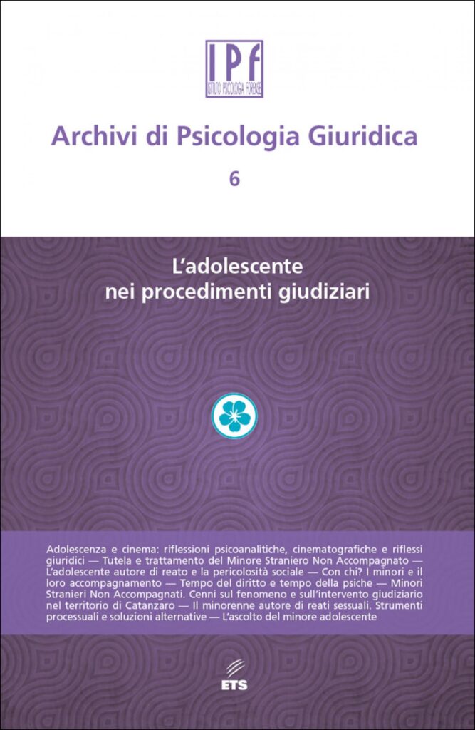 Copertina &middot; Archivi di Psicologia Giuridica &ndash; 6