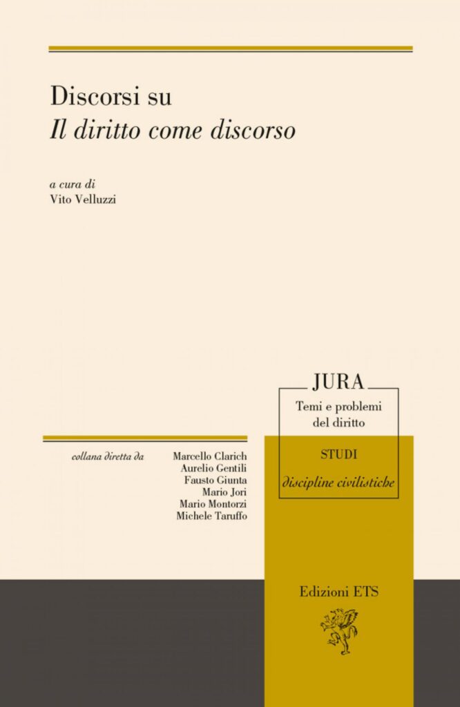 Copertina &middot; Discorsi su <em>Il diritto come discorso</em>
