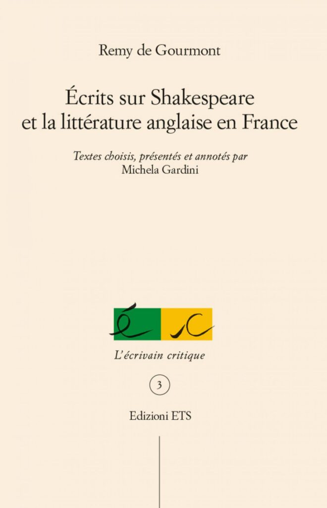 Copertina &middot; &Eacute;crits sur Shakespeare et la litt&eacute;rature anglaise en France