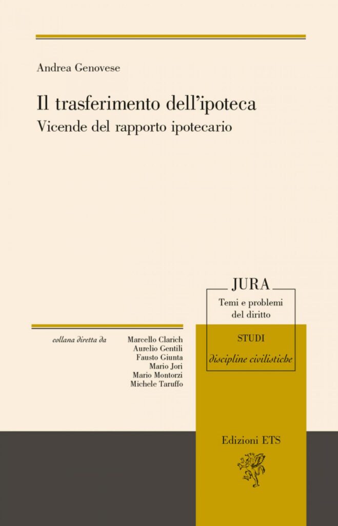 Copertina &middot; Il trasferimento dell&rsquo;ipoteca