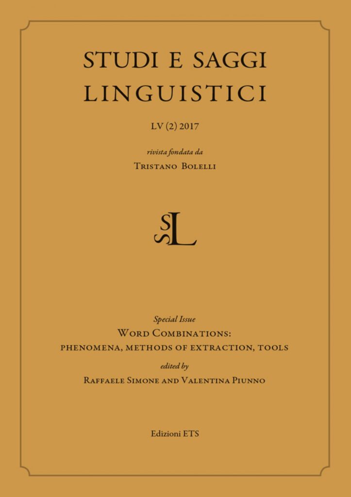 Copertina &middot; Studi e saggi linguistici LV (2)