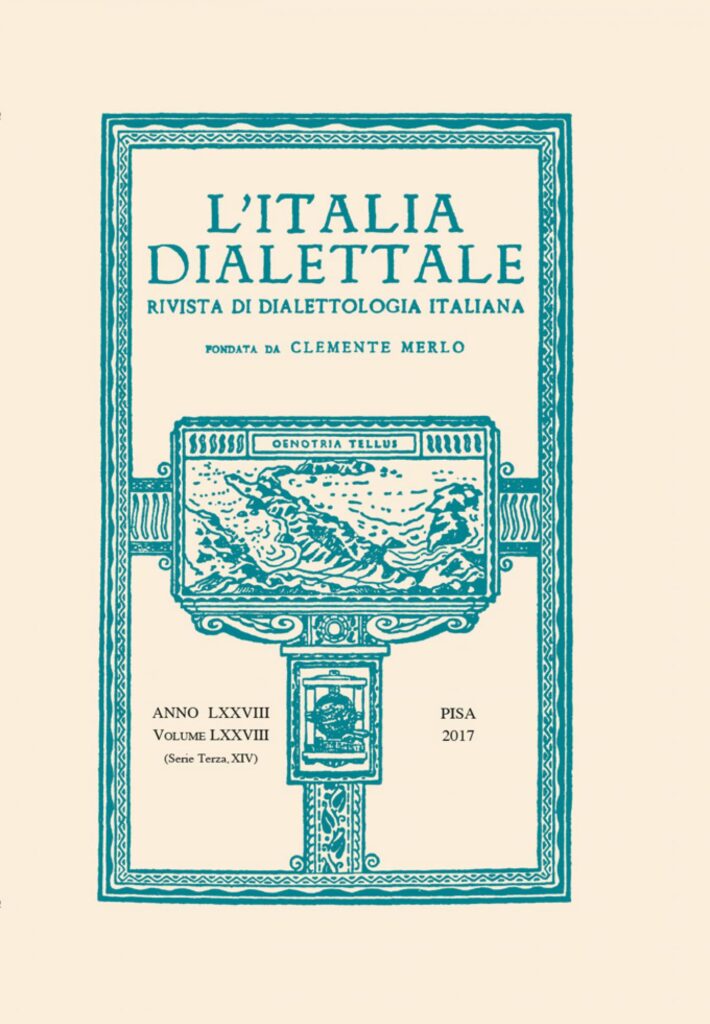Copertina &middot; L'Italia dialettale