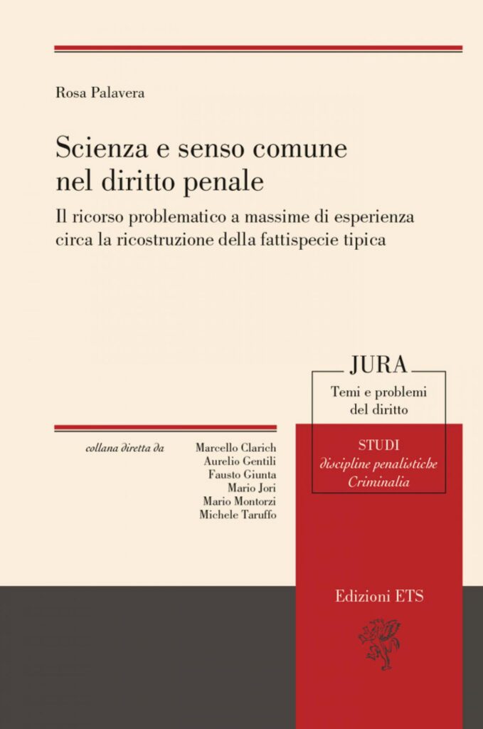 Copertina &middot; Scienza e senso comune nel diritto penale
