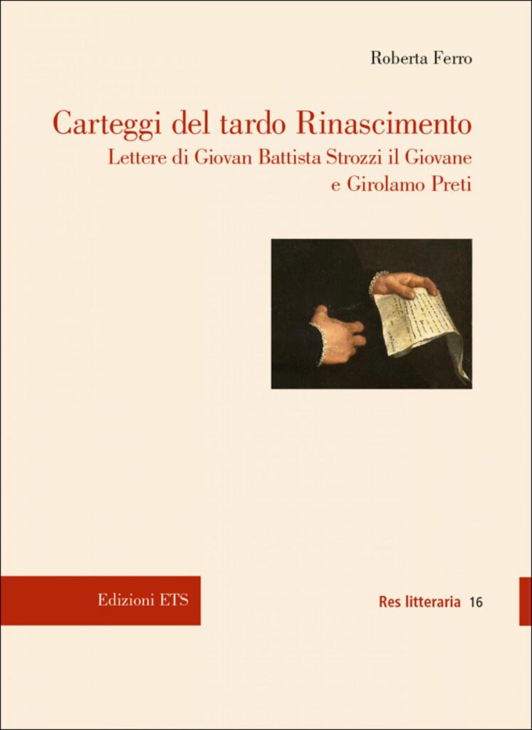 Copertina &middot; Carteggi del tardo Rinascimento