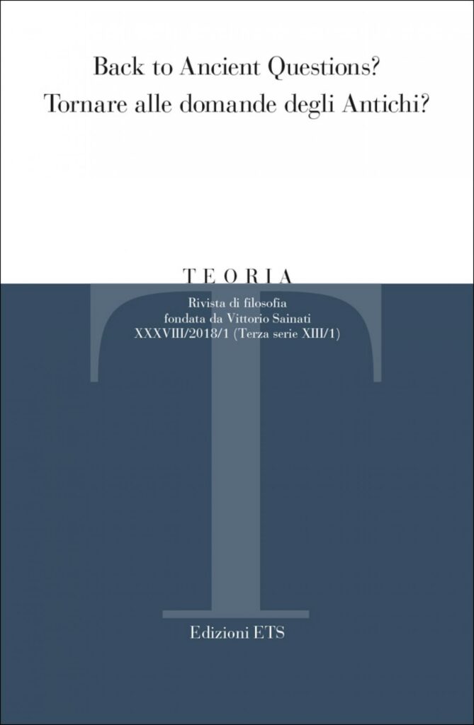 Copertina &middot; Teoria 2018-1