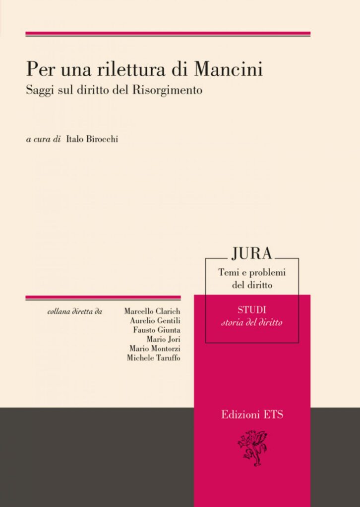Copertina &middot; Per una rilettura di Mancini