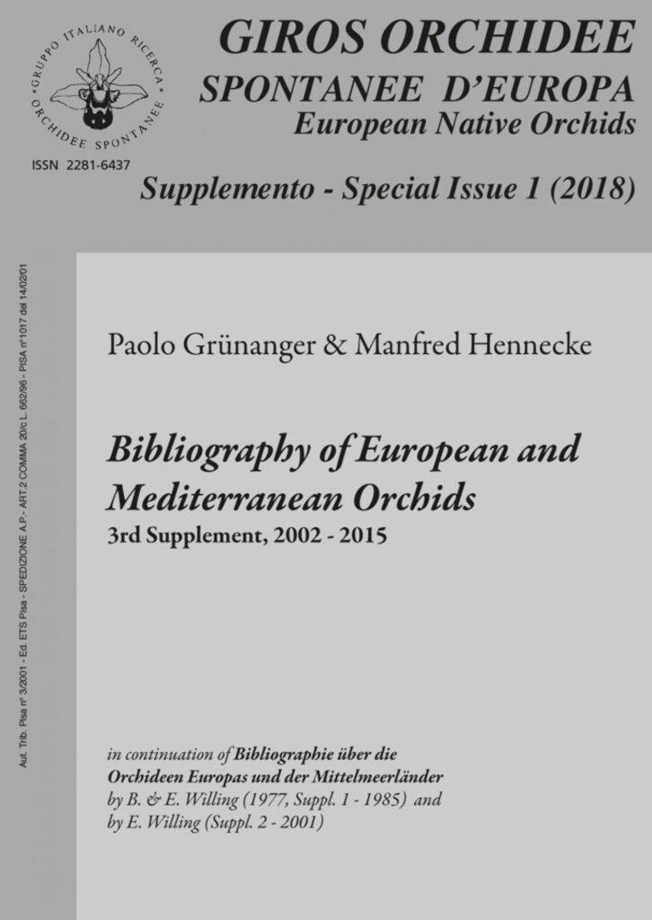 Copertina &middot; Bibliography of European and Mediterranean Orchids