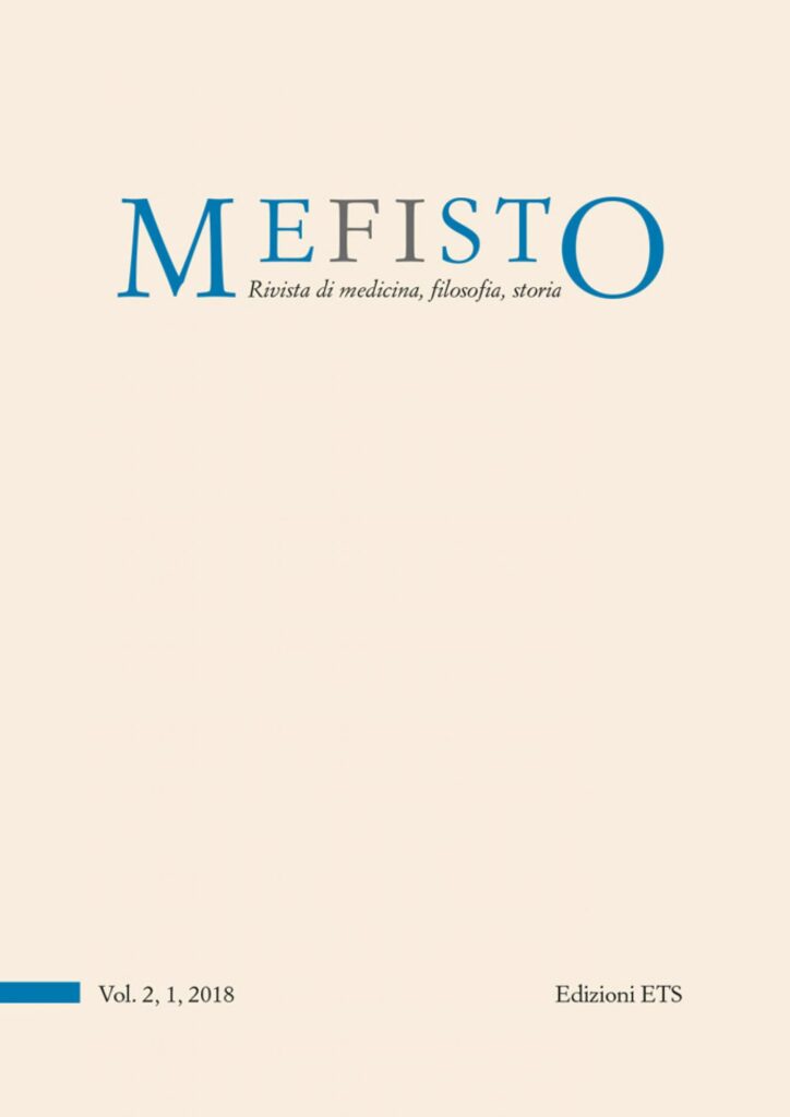 Copertina &middot; MEFISTO. Rivista di medicina, filosofia, storia