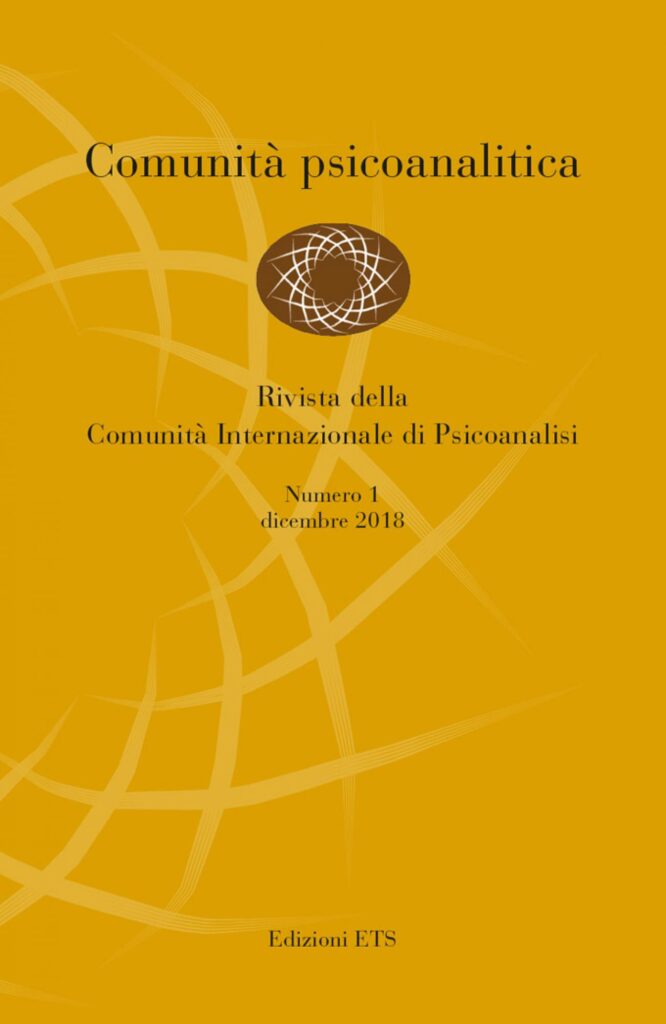 Copertina &middot; Comunit&agrave; psicoanalitica