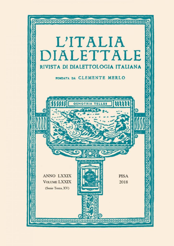 Copertina &middot; L&rsquo;Italia dialettale