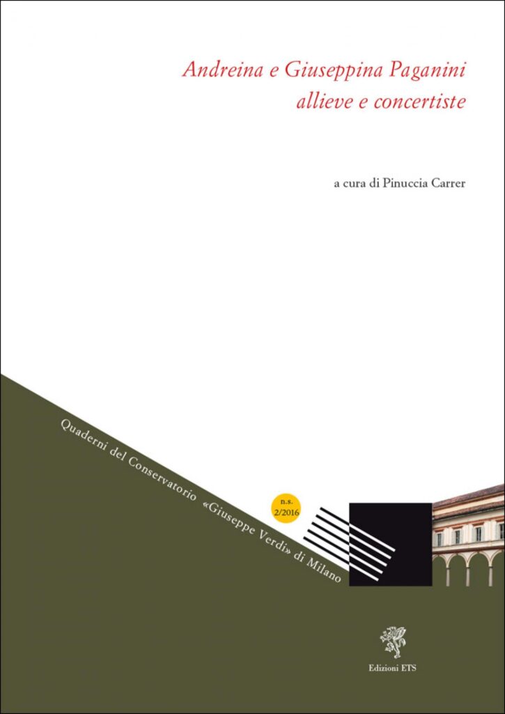 Copertina &middot; Andreina e Giuseppina Paganini allieve e concertiste