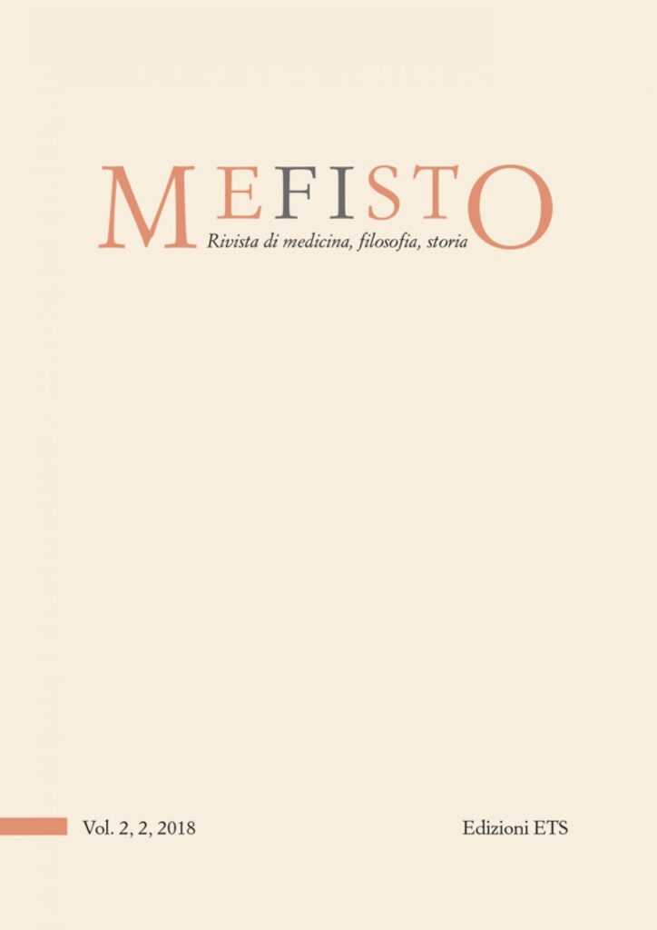 Copertina &middot; MEFISTO. Rivista di medicina, filosofia, storia